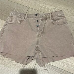 Distressed Tan Shorts